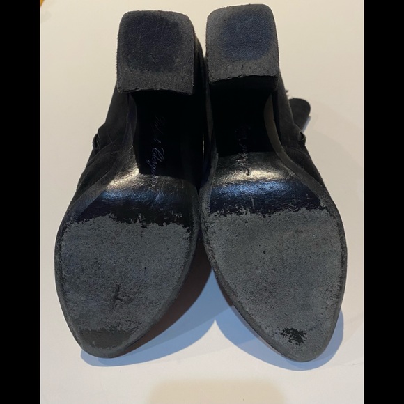 Robert Clergerie Black Suede Block Heel Ankle Boots Size 7 1/2 - Picture 13 of 13